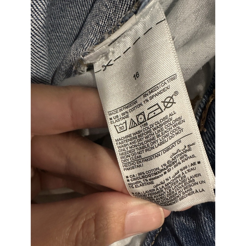 OLD NAVY SZ 16 FLARE Cotton Spandex Blue High Rise Jeans Stretch Comfort - Picture 8 of 9